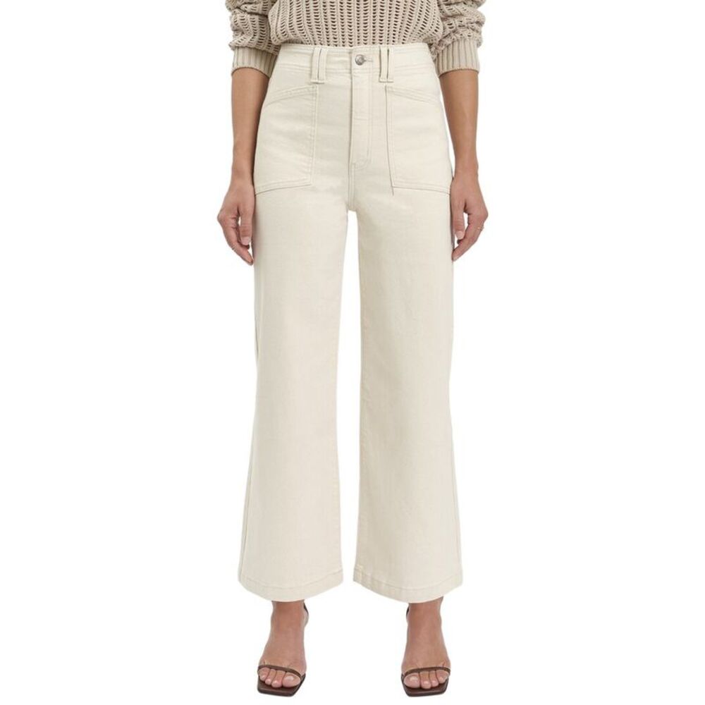 Daze Denim Womens  Valley Girl Raw Cut Wide Ankle Leg Jean